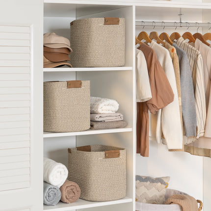 StorageWorks Woven Storage Cubes Organizer, 11 inch, 3 Pack