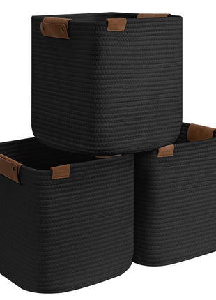 Woven Storage Cubes Organizer, 11 inch, 3 Pack