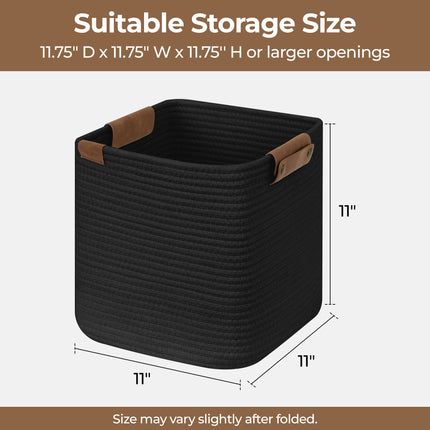 StorageWorks Woven Storage Cubes Organizer, 11 inch, 3 Pack