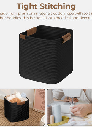 Woven Storage Cubes Organizer, 11 inch, 3 Pack