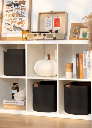 Woven Storage Cubes Organizer, 11 inch, 3 Pack