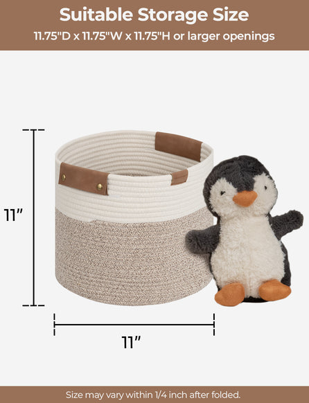 StorageWorks Woven Storage Cubes Organizer, 11 inch, 3 Pack