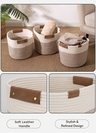 Woven Storage Cubes Organizer, 11 inch, 3 Pack