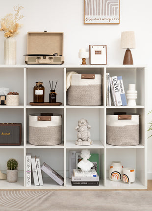 Woven Storage Cubes Organizer, 11 inch, 3 Pack
