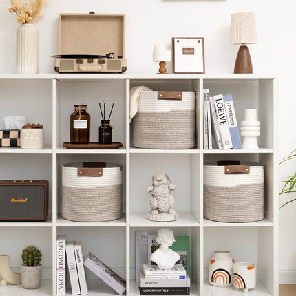 StorageWorks Woven Storage Cubes Organizer, 11 inch, 3 Pack