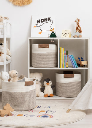 Woven Storage Cubes Organizer, 11 inch, 3 Pack