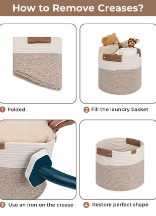 Woven Storage Cubes Organizer, 11 inch, 3 Pack