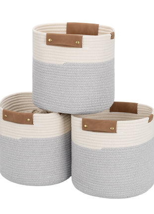 Woven Storage Cubes Organizer, 11 inch, 3 Pack