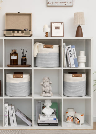 Woven Storage Cubes Organizer, 11 inch, 3 Pack