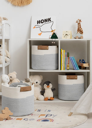 Woven Storage Cubes Organizer, 11 inch, 3 Pack