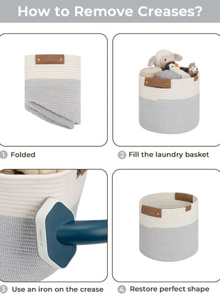 Woven Storage Cubes Organizer, 11 inch, 3 Pack