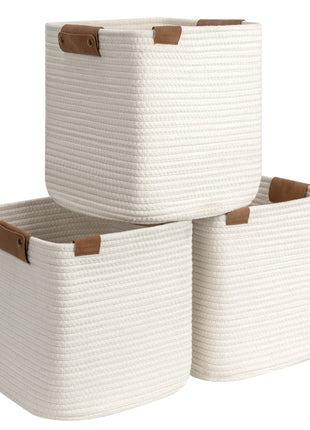Woven Storage Cubes Organizer, 11 inch, 3 Pack
