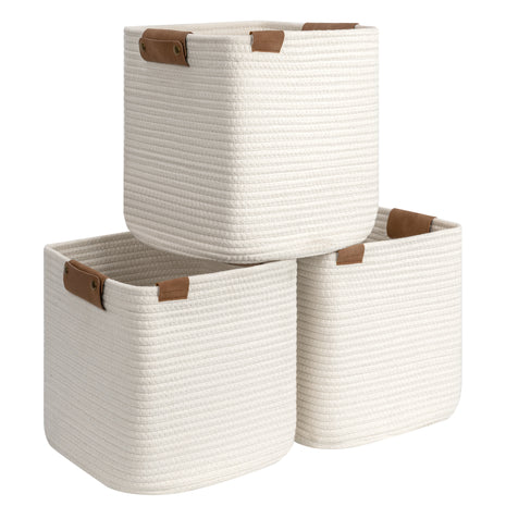 Woven Storage Cubes Organizer, 11 inch, 3 Pack