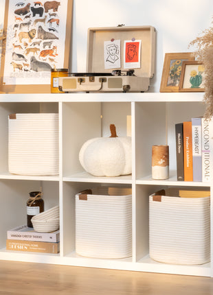 Woven Storage Cubes Organizer, 11 inch, 3 Pack