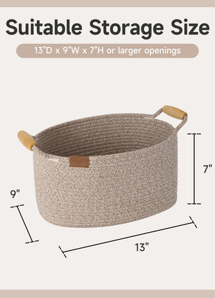 13 inch Cotton Rope Woven Basket for Organizing