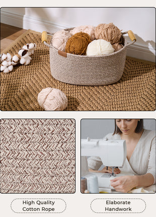 13 inch Cotton Rope Woven Basket for Organizing