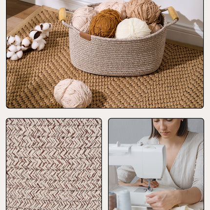 StorageWorks 13 inch Cotton Rope Woven Basket for Organizing