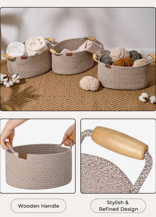 13 inch Cotton Rope Woven Basket for Organizing