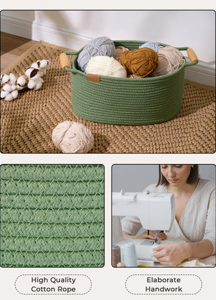 13 inch Cotton Rope Woven Basket for Organizing