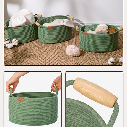 StorageWorks 13 inch Cotton Rope Woven Basket for Organizing