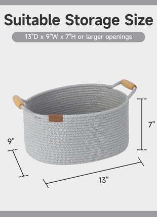 13 inch Cotton Rope Woven Basket for Organizing
