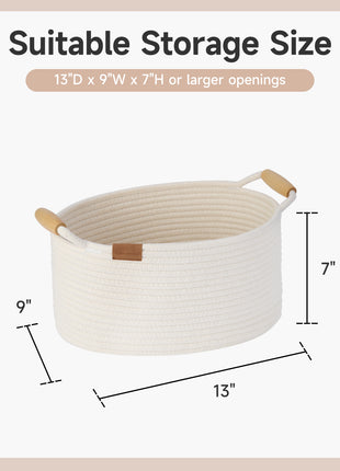 13 inch Cotton Rope Woven Basket for Organizing