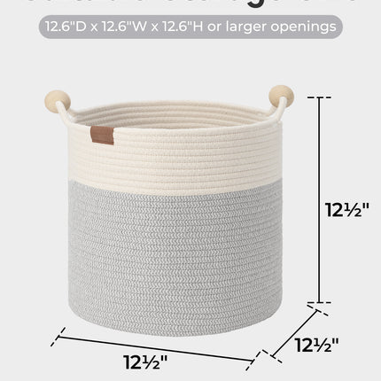 StorageWorks Woven Woven Basket with Wooden Handles for Organizing
