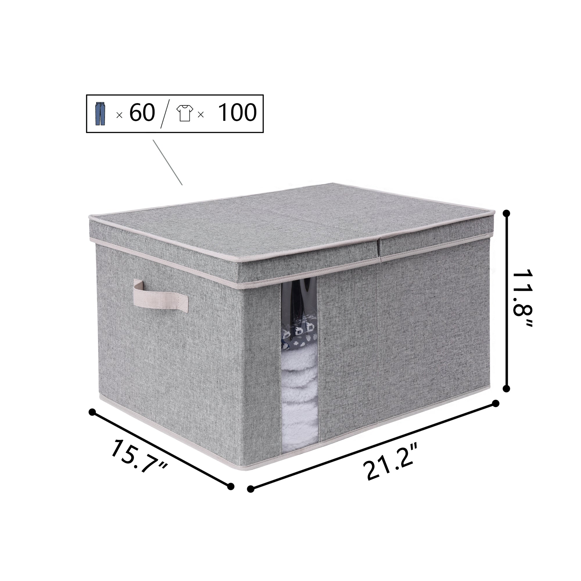 Storage Box with Transparent Window, Double-Open Lid – STORAGEWORKS