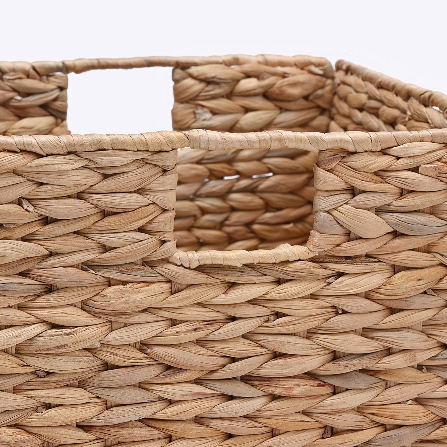 Handcrafted Water Hyacinth Basket, 10.2'' or 11.8 '' Cube, 2-Pack