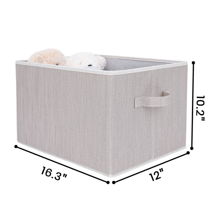Fabric Storage Bins with Handles, 3-Pack