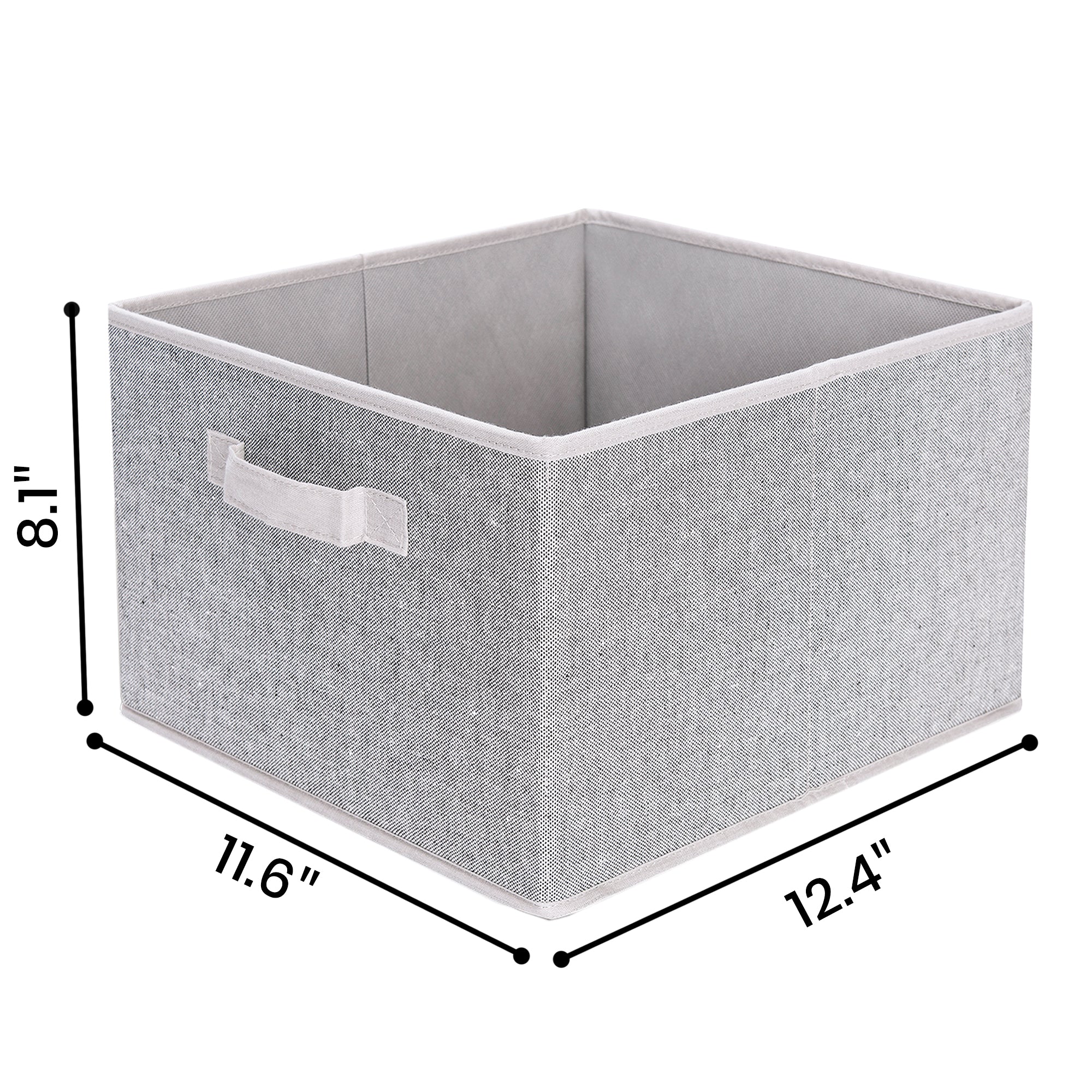 Storage Boxes for Shelves, Closet Storage Bins, Gray, 11.6'' W x 12.4 ...